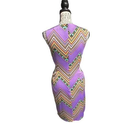 Tbags Los Angeles Zig Zag Print Sleeveless Side Cut Outs M Colorful‎ retro fairy - Picture 6 of 7